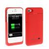 Power Bank External Battery Case for Apple iPhone 4/4S, 1900mAh,  Red