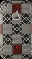 Painted Hard Plastic Case Apple iPhone 3GS Black/Red Check