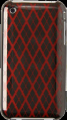 Painted Hard Plastic Case Apple iPhone 3GS Red Mesh
