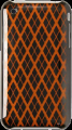 Painted Hard Plastic Case Apple iPhone 3GS Orange Mesh