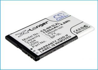 Mobile Phone Battery Nokia (BP-3L) Lumia 610,  Lumia710, Asha 303,  603, 1300 mAh Li-ion