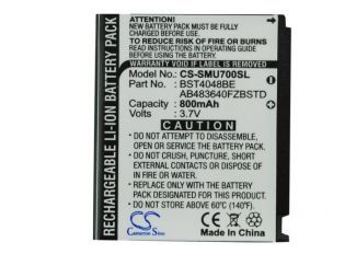 Mobile Phone Battery Samsung A701, G800, U700, A801, A811, A711 
800mAh Li-ion