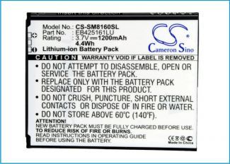 Mobile Phone Battery Samsung Galaxy Ace 2, Galaxy Trend Plus (S7580), Galaxy S Duos, (i8160), S3 mini (EB425161LU) 1700 mAh Li-ion