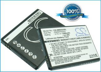 Mobile Phone Battery,  1350mAh Li-ion,  Samsung Galaxy Y (S5360T), S5300, S5380, S5368, S5310, S5312