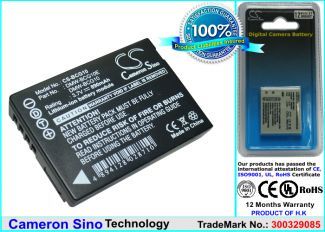 Camera Battery Panasonic 3.7V, 890mAh Li-ion (DMW-BCG10,  DMW-BCG10E,  DMW-BCG10PP) Lumix DMC-TZ6,  Lumix DMC-TZ7,  Lumix DMC-ZR1,  Lumix DMC-ZR1A,  Lumix DMC-ZR1K,  Lumix DMC-ZR1R,  Lumix DMC-ZR3A,  Lumix DMC-ZR3K,  Lumix DMC-ZR3R,  Lumix DMC-ZR3S,  Lumix DMC-TZ10,  Lumix DMC-TZ8,  Aftermarket Black