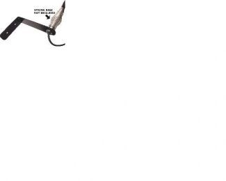 L shaped Antennae bracket,  stainless steel.