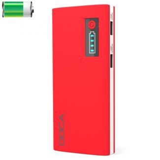 Battery Power Pack Doca 13000mAh,  Red,  Universal Charges Apple,  Android