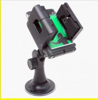 PDA Holder with vent clip/window mount,  360 degrees rotating holder,  Black