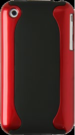 Two Piece Hard Plastic Case Apple iPhone 3GS Red and Black