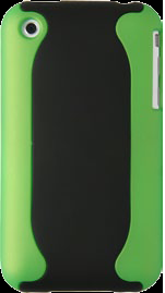 Two Piece Hard Plastic Case Apple iPhone 3GS Green and Black