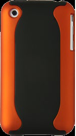 Two Piece Hard Plastic Case Apple iPhone 3GS Orange and Black