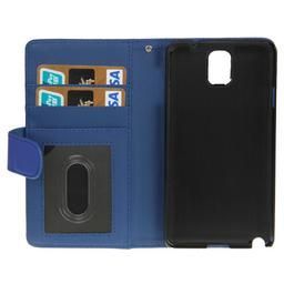 Leather Flip Book Case Samsung Galaxy Note 3, (N9000,  N9002,  N9005),  Blue