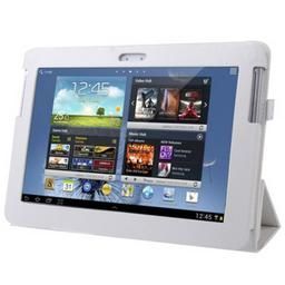 Leather Flip Case Samsung Galaxy Note 10.1 (N8010),  White with stand
