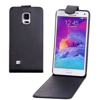 Leather Flip Case Samsung Galaxy Note 4, (SM-N910u/910g),  Black
