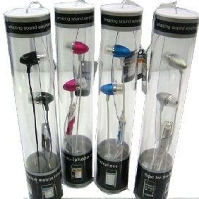 Personal Hands Free Stereo Tube Blue, 3.5mm Plug,  suits iPhone,  HTC HD2
