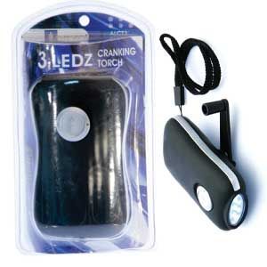 Ledz 3 LED Hand Crank Wind Up Torch