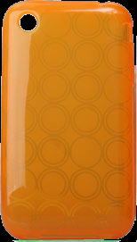 TPU Soft Case Apple Iphone 3GS Orange Circles