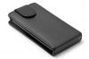 Flip Style Leather Case for iPhone 4,  4S,  Magnetic Clip  Black