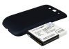 Mobile Phone Extended Life Battery Samsung i9300 Galaxy S III Blue,  3300 mAh Li-ion with Battery Cover