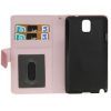 Leather Flip Book Case Samsung Galaxy Note 3, (N9000,  N9002,  N9005),  Pink,  with Credit Card Slots and License Window