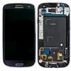 LCD Replacement Part Samsung i9300 Galaxy S 3 Blue,  LCD and Digitizer ,  complete with Midframe including Frame