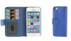Book Style Leather Case for iPhone 5C, Blue with Credit Card Slots and License Window
