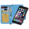 2 in 1 Separable Wallet Style Magnetic Flip PU Leather Case with Lanyard for iPhone 6(Blue)