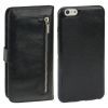 2 in 1 Separable Texture Wallet Style Flip Leather Case with Zip pocket  for iPhone 6(Black)