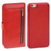2 in 1 Separable Texture Wallet Style Flip Leather Case with Zip Pocket for iPhone 6(Red)
