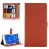 Leather Flip Book Case Sony Xperia  Z3,  Brown