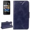 Leather Flip Book Case HTC Desire 610,  Blue,  Credit Card Slots