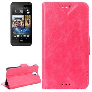Leather Flip Book Case HTC Desire 610,  Magenta,  Credit Card Slots