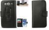 Leather Book Style Flip Case Samsung Galaxy S3,  i9300,  Black,  with Belt Clip and Credit Card Slots