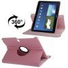 Leather Flip Book Case Samsung Galaxy Note 10.1 (2014 Edition), Pink,  with 360 Degree Rotating Stand