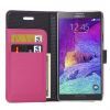 Leather Flip Book Case Samsung Galaxy Note 4, (SM-N910u/910g), Pink
