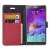 Leather Flip Book Case Samsung Galaxy Note 4, (SM-N910u/910g),  Red
