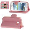 Leather Flip Book Case Samsung Galaxy Trend Plus (GT-S7580),  Pink