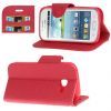 Leather Flip Book Case Samsung Galaxy Trend Plus (GT-S7580), Red