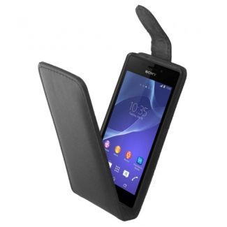 Leather Flip Case Sony Xperia  Z3 Compact ,  Black