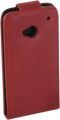 Leather Flip Case HTC One,  Red