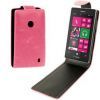 Leather Flip Case Nokia Lumia 520 Pink