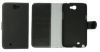 Leather Flip Case Samsung Galaxy Note 2,  4G (N7105) Black,  with Credit Card Slots  and License Window