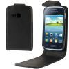 Leather Flip Case Samsung Galaxy Young (S6310T),  Black