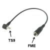 Mobile Phone Antenna Patch Lead TS9 to FME,  220mmm Long