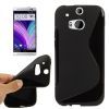 TPU Jelly Case,  S- Line HTC The all NEW One (M8),  Black