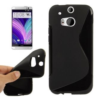 TPU Jelly Case,  S- Line HTC The all NEW One (M8),  Black
