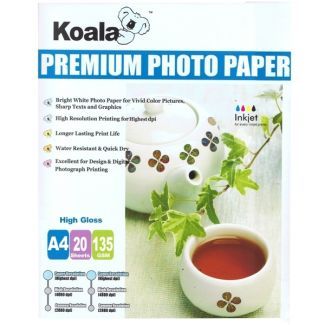 135gm A4 High Gloss Photo Paper (20 Sheets) - Koala