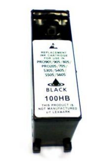 100XL Black Compatible Inkjet Cartridge - Lexmark