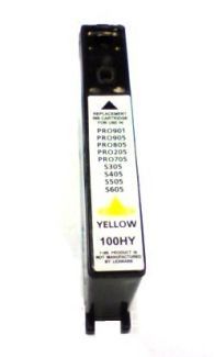 100XL Yellow Compatible Inkjet Cartridge - Lexmark