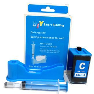 DIY Refill Kit for HP 564/920 Cyan Cartridge - HP Photosmart D5463